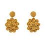 Gold bead flower earrings